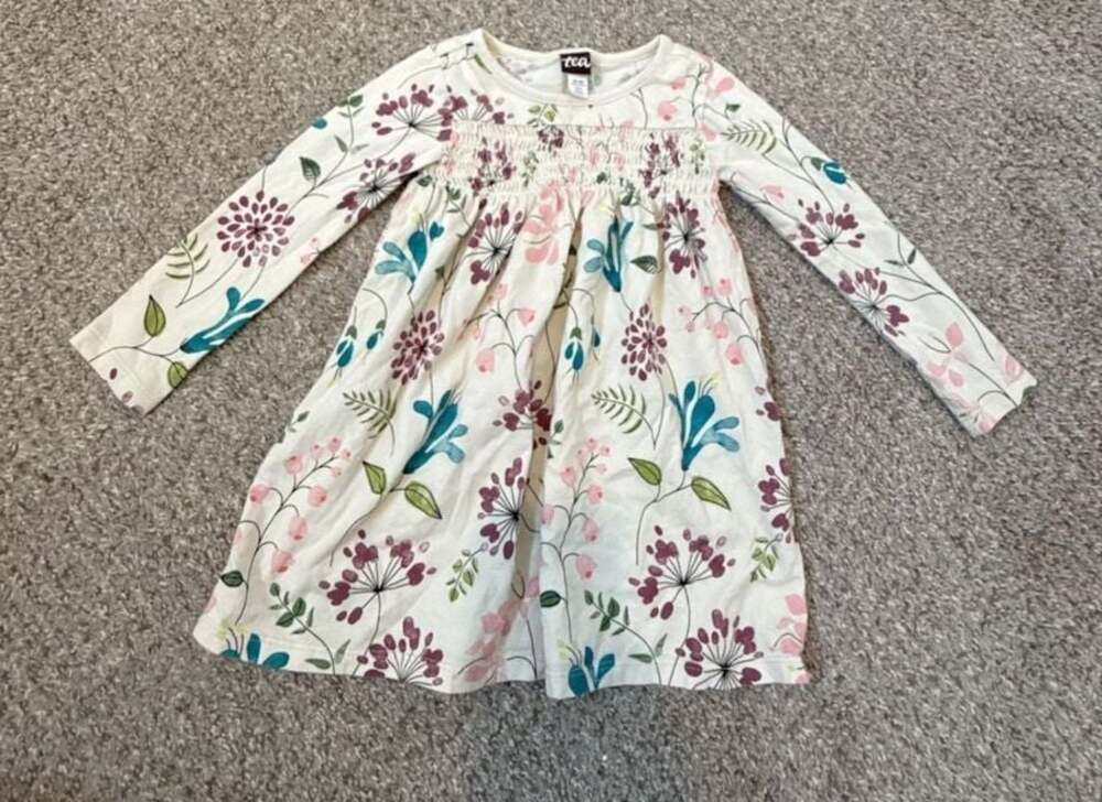 Tea Collection Floral Smocked Long Sleeve Dress 18-24 Months